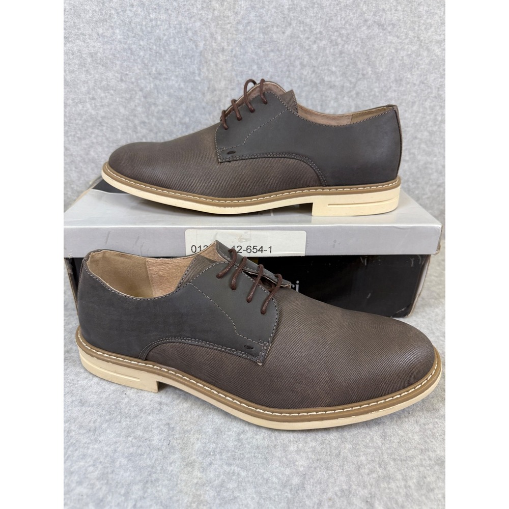 Franco Vanucci Mens Brown Lace Up‎ Dress Shoes Size 11.5 Oxfords
